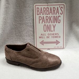 B52 BY BULLBOXER FLORA CAMEL OXFORD SLIP-ON SHOES SZ 6.5